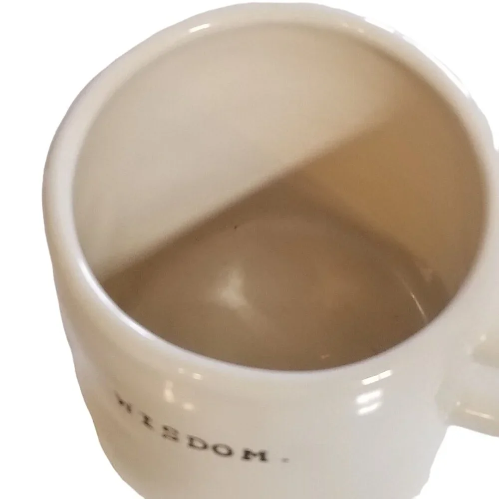 Authentic Rae Dunn Wisdom Ceramic Coffee Mug‎ Magenta Artisan Collection